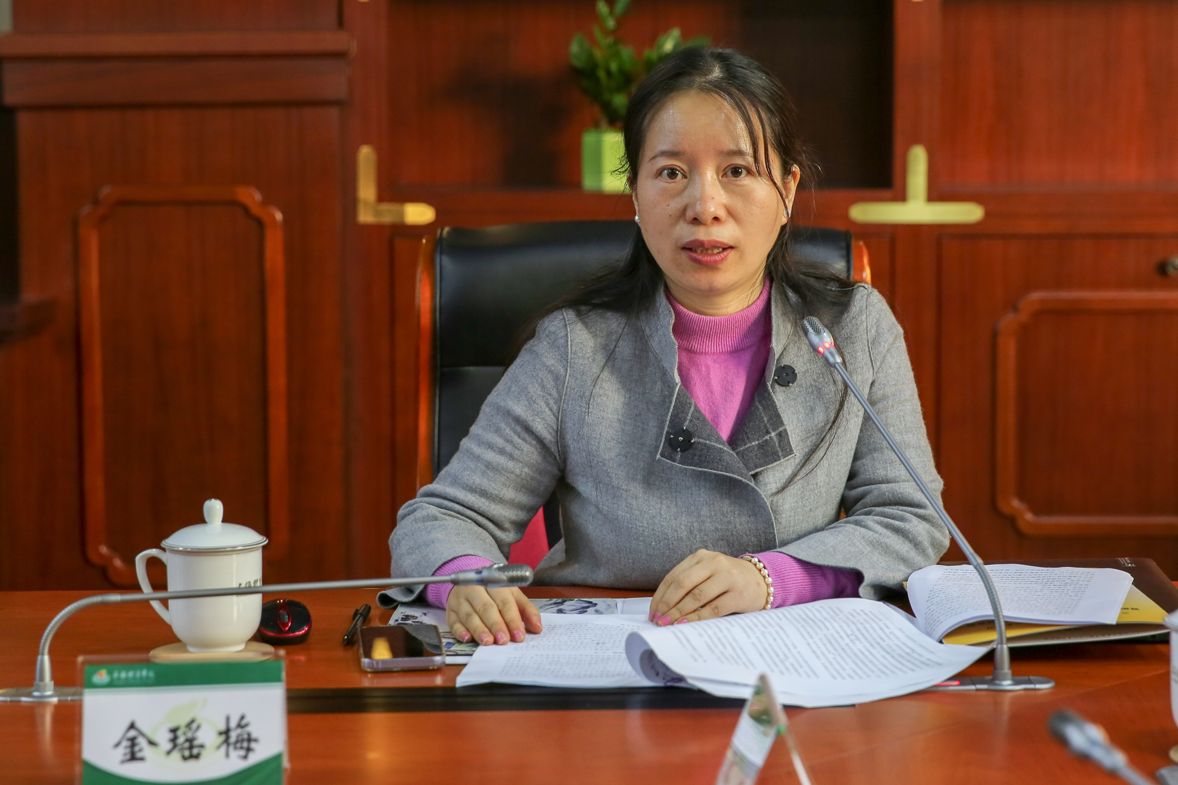 金瑶梅教授聚焦站起来,富起来,强起来的道路探索作了发言,她认为,新